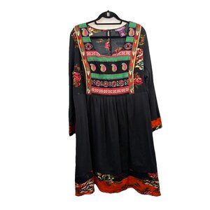 taillissime Midi Long Sleeve dress Embroidered Floral Fit Flare Midi Women 22W